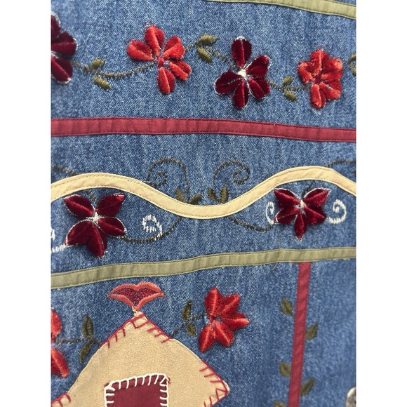 Tanzara Denim Jacket Womens‎  2X Embroidered Excellent Condition - Picture 6 of 16